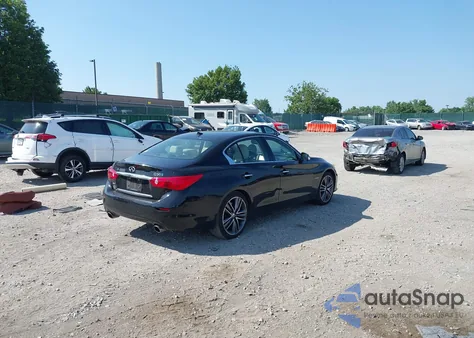 2014 Infiniti Q50 Hybrid Sport из США, поврежденный, VIN JN1AV7ARXEM702681